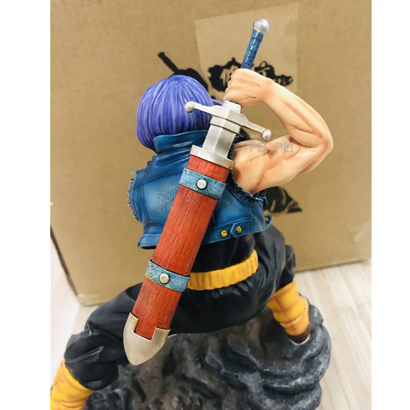 Dragon Ball Z Super Saiyan Trunks Torankusu статуя полная длина портрет резиновая фигурка героя Коллекционная модель игрушки 29 см Q806