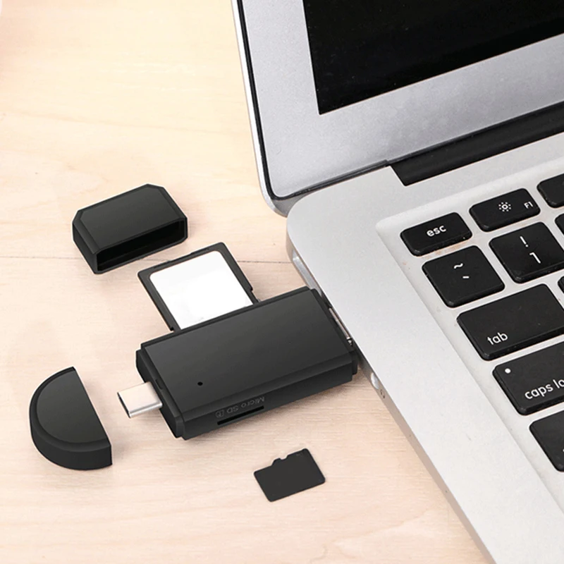 3 In 1 USB 2.0 Type C OTG Card Reader Writer High speed Universal for