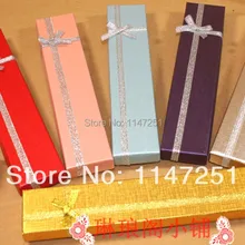 48 шт./лот смешанные Цвет Jewelry Коробки 20x4x2 см Цепочки и ожерелья Подарочная коробка браслеты браслет Дисплей упаковку