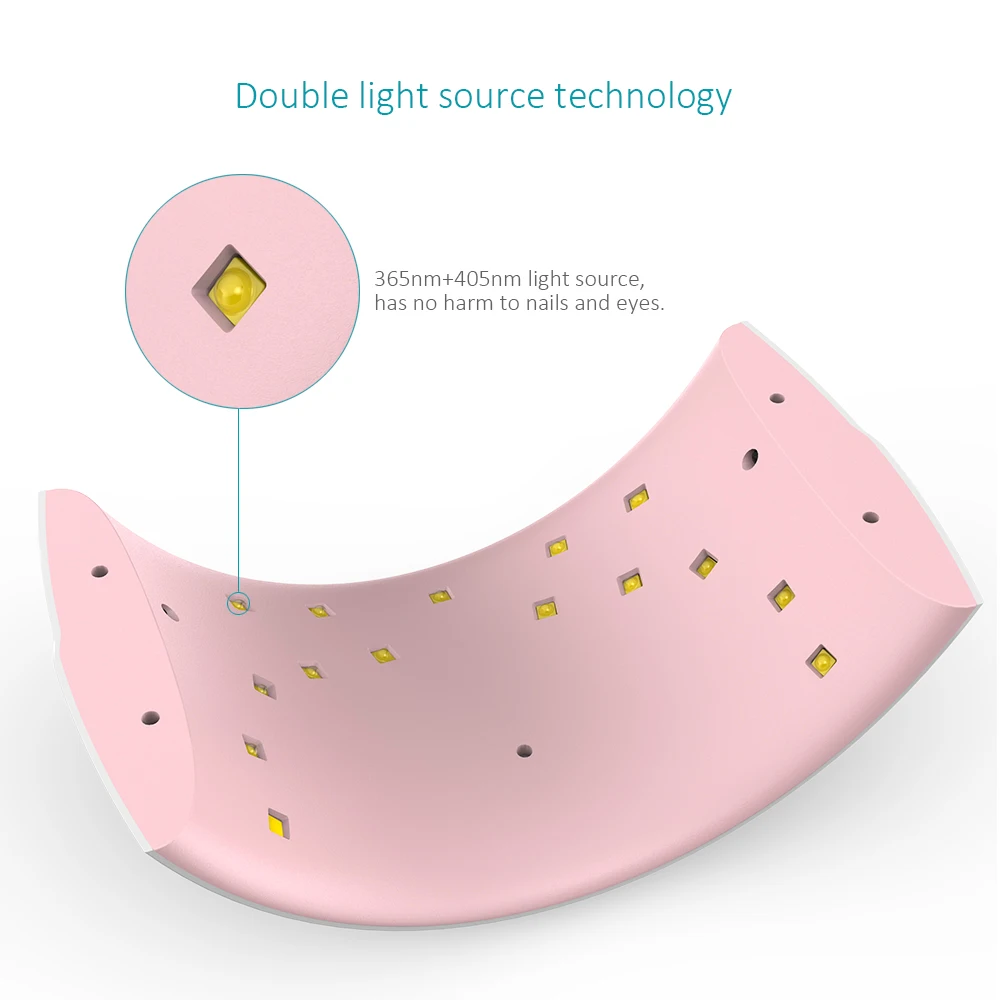 SUN9C 24 Вт Светодиодная УФ-лампа для ногтей 18 светодиодный s Сушилка для ногтей для всех гелей с 30 s/60 s кнопка большого пальца решение для ногтей инструмент лампа для ногтей Новинка