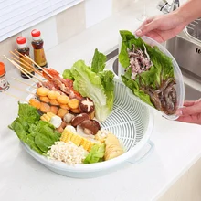 Есть горячий горшок тарелка сливная корзина двойной умывальник круглый пластиковый мыть Корзина мешок для растений мыть