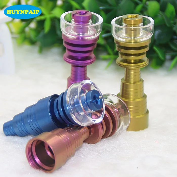 

Colorful Hybrid Titanium Nail With Quartz Bowl Titanium Nails 10mm 14mm 19mm Female Male Joint Quartz Banger Nail