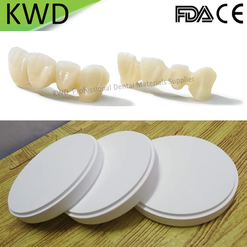 

1 Piece Dental Zirconia Disc/Zirconium Cad Cam Wieland System Dental Material Preshaded A3 Blocks OD98mm*16-20m