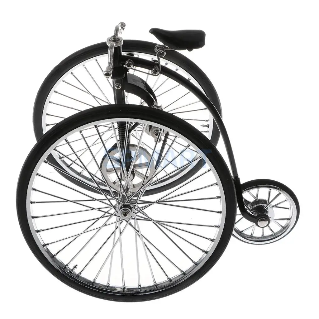 MagiDeal 1:10 Miniature Diecast Tricycle Bike with Real Brake Model Replica Bicycle Toy for Kids Children Adult Ornament