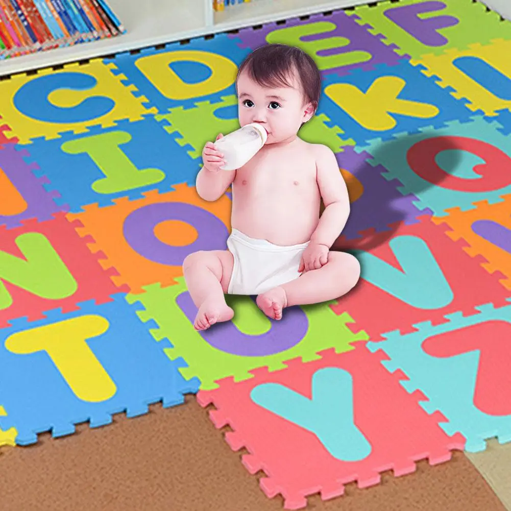 

36 PCS Per Set New EVA Children's Puzzle Mat Digital Letter Educational Foam Mat 15*15 Environmentally Baby Climbing Mat