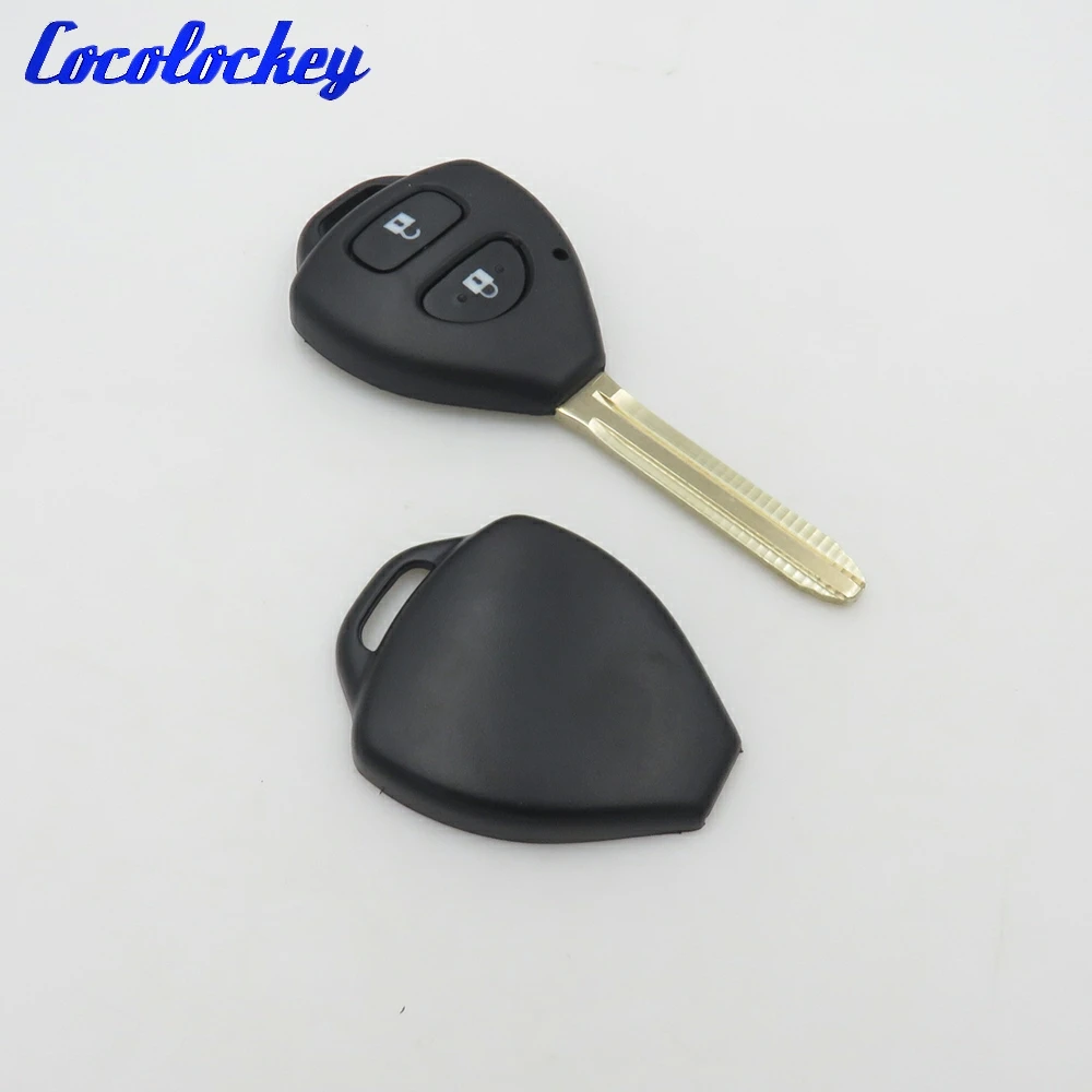 Чехол для дистанционного ключа Cocolockey подходит TOYOTA Rav4 Corolla Hilux 2 кнопки Fob без