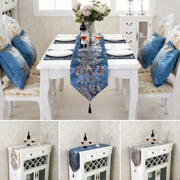

Faroot Embroidery Table runner Tablecloth Table cover Cream Flower Embroidery