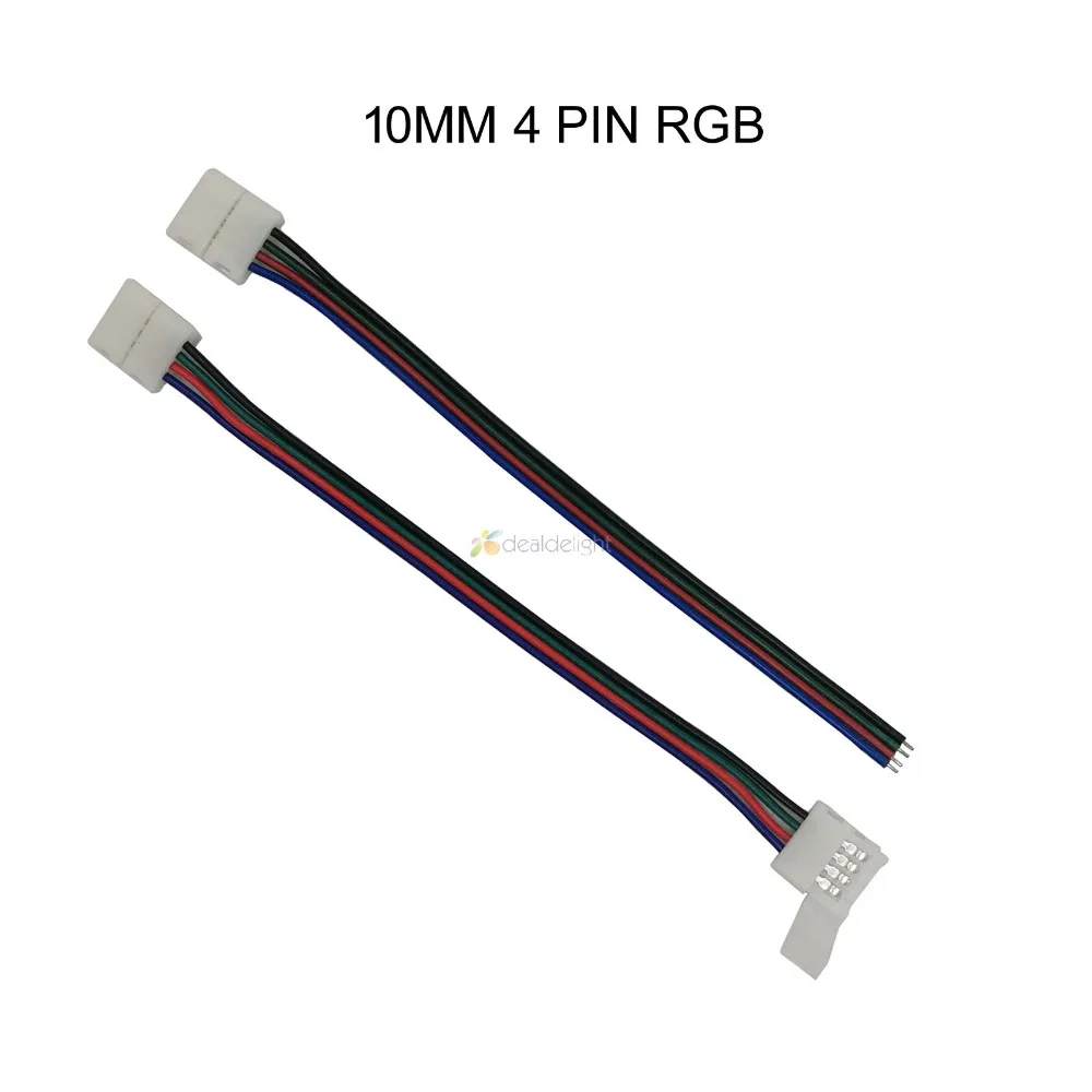 10 шт. 2pin 3pin 4pin 5pin 6pin Solderless светодиодный разъем адаптер 1 зажим или 2 боковой зажим для 3528 5050 RGB RGBW RGBCCT светодиодные ленты