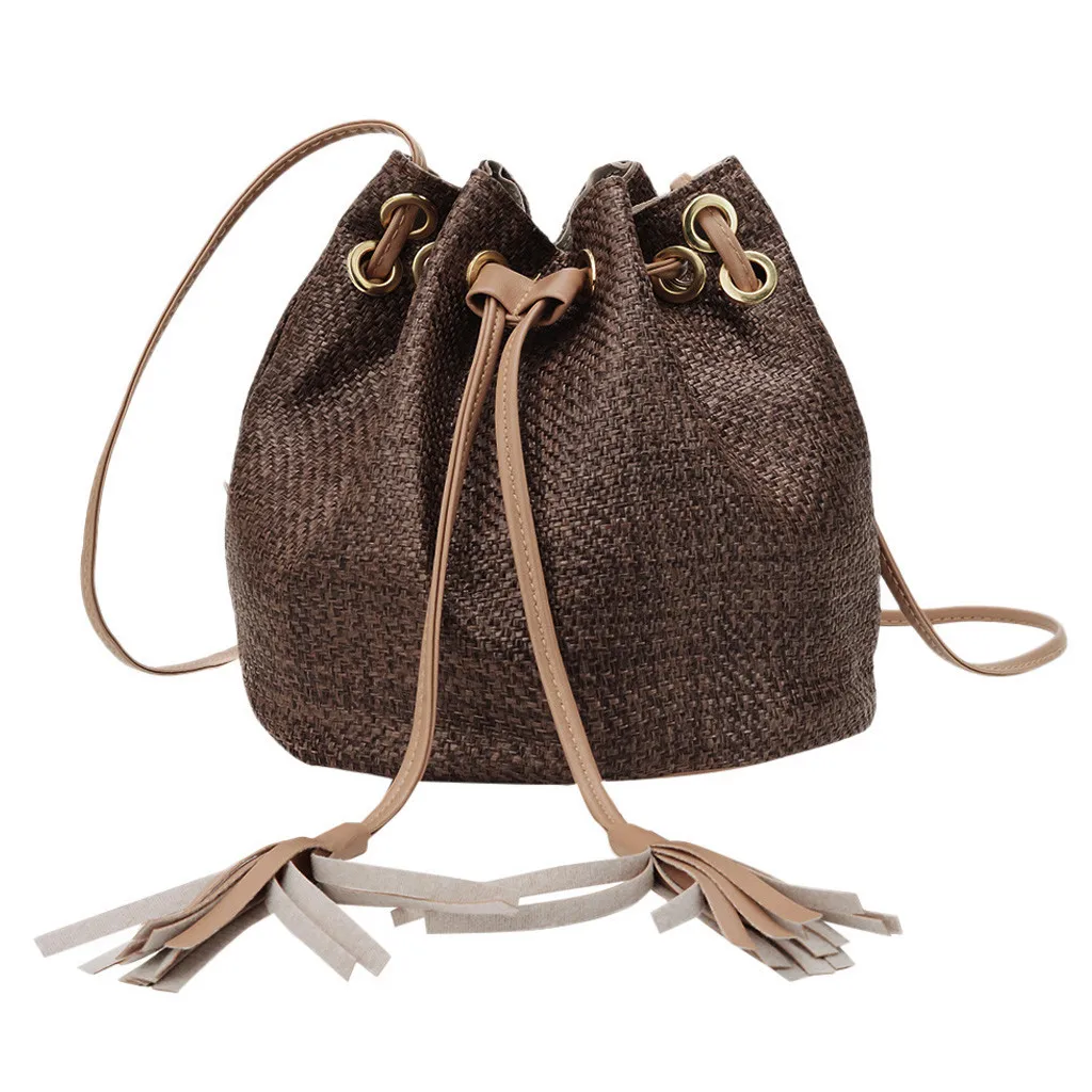 

MOLAVE Handbags Fashion bags for Women 2019 new Solid Color Shoulder Messenger crossbody bags Tote Drawstring Bucket package9416