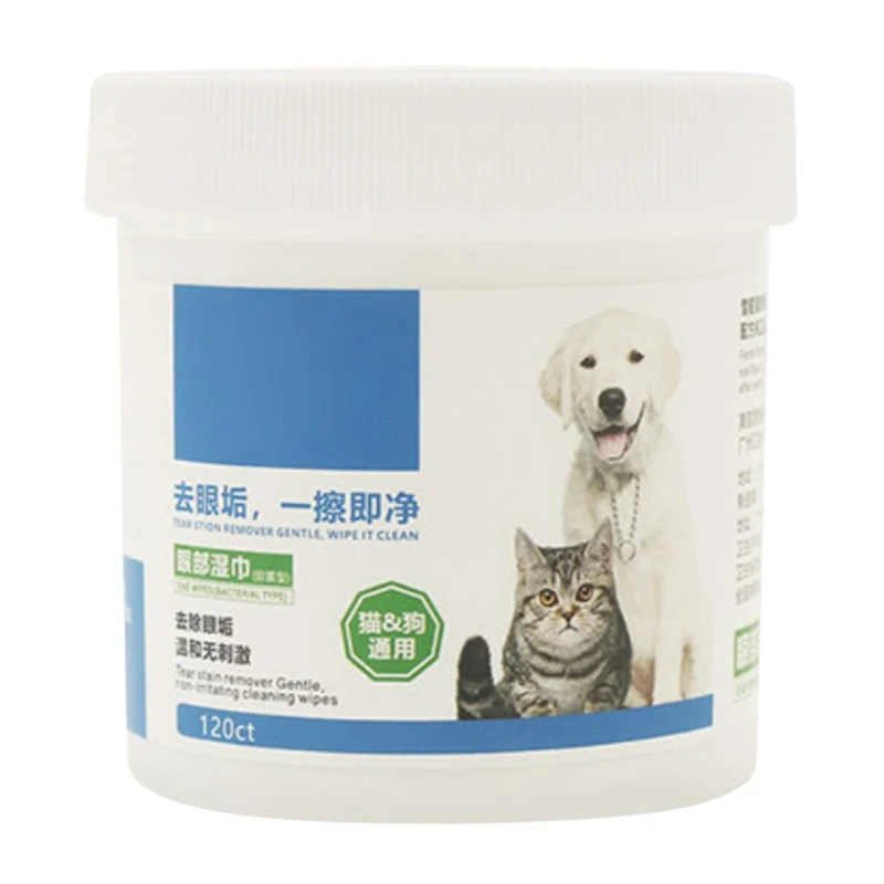 

120PCS/Set Pet Dogs Cats Cleaning Grooming Pet Wipes For Dogs Cats Other Pets To Clean The Tear Stains Pet Supplies