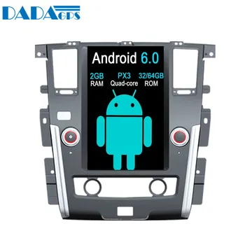 

12.1"Tesla style Silver Android 6.0 Car GPS Map Navigation For NISSAN PATROL 2010-2018 multimedia radio tape recorder No dvd