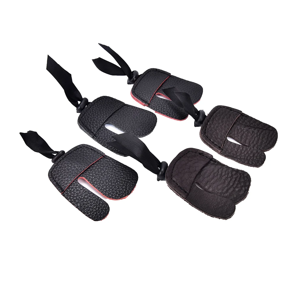 Buy 1 PCS PU Leather Archery Finger Guard Protection