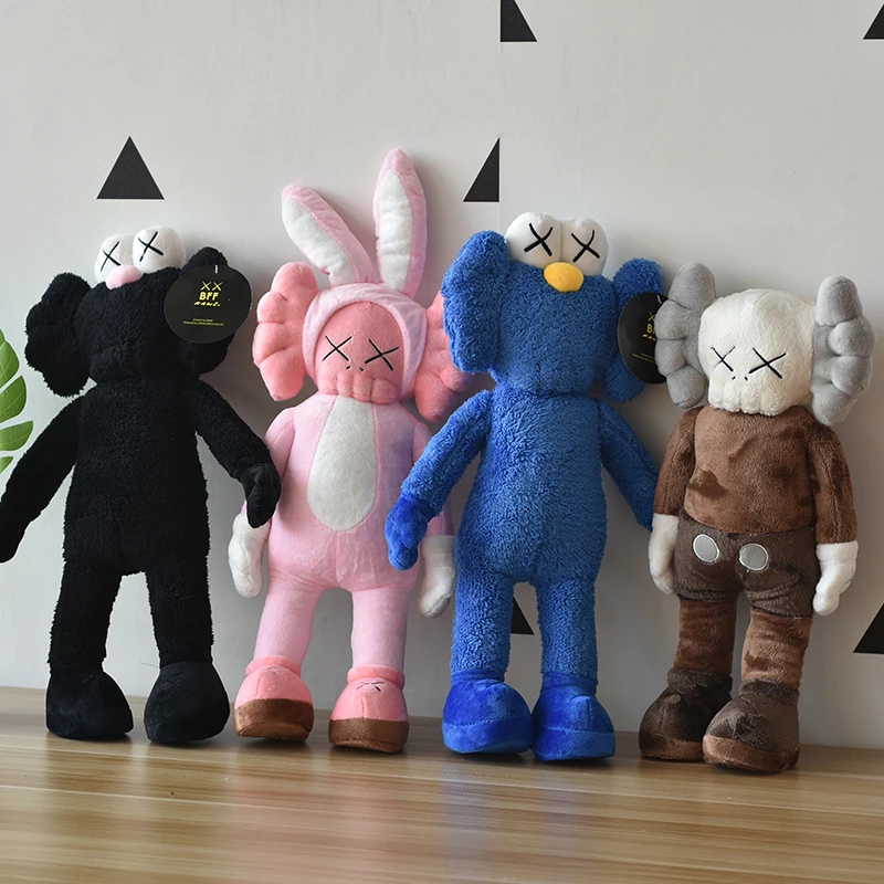 

50/70/90cm Original 4 Styles KAWS Cute Toys Plush Pillows Kaws BBF Cartoon Warm Bolster Anime Brian Street Popular Large cushion