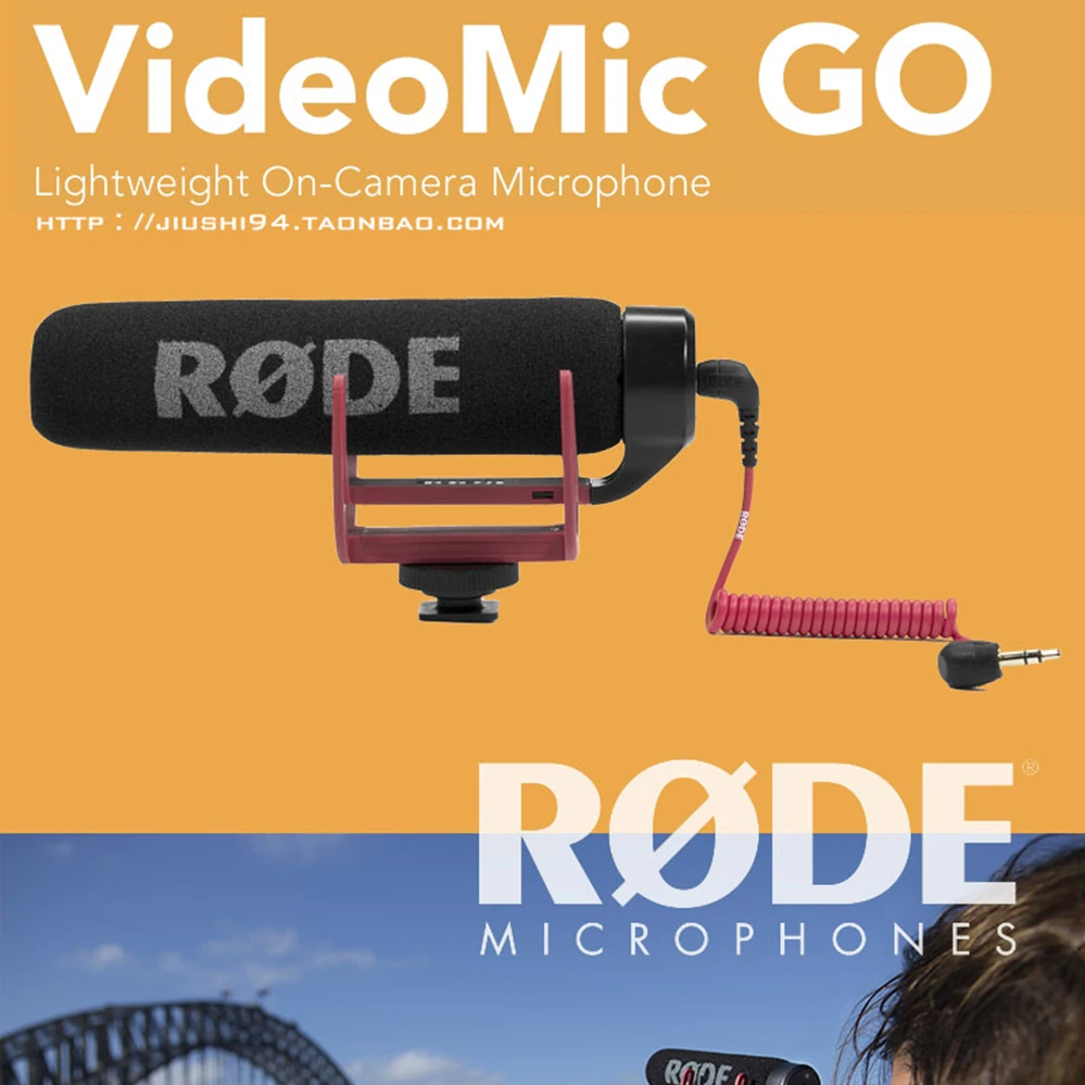 Микрофон для зеркальной цифровой Rode VideoMic Go видеокамера Микрофон для Canon Nikon sony микрофон Rode Go Rycote видео микрофон