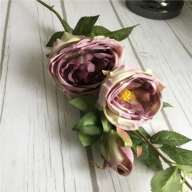 Extra Large grand roses branch luxury Artificial flowers silk fake flower garden wedding