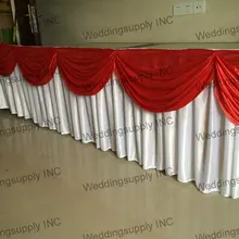 2 шт. pieces13ft свадебный стол плинтус с красной Swag