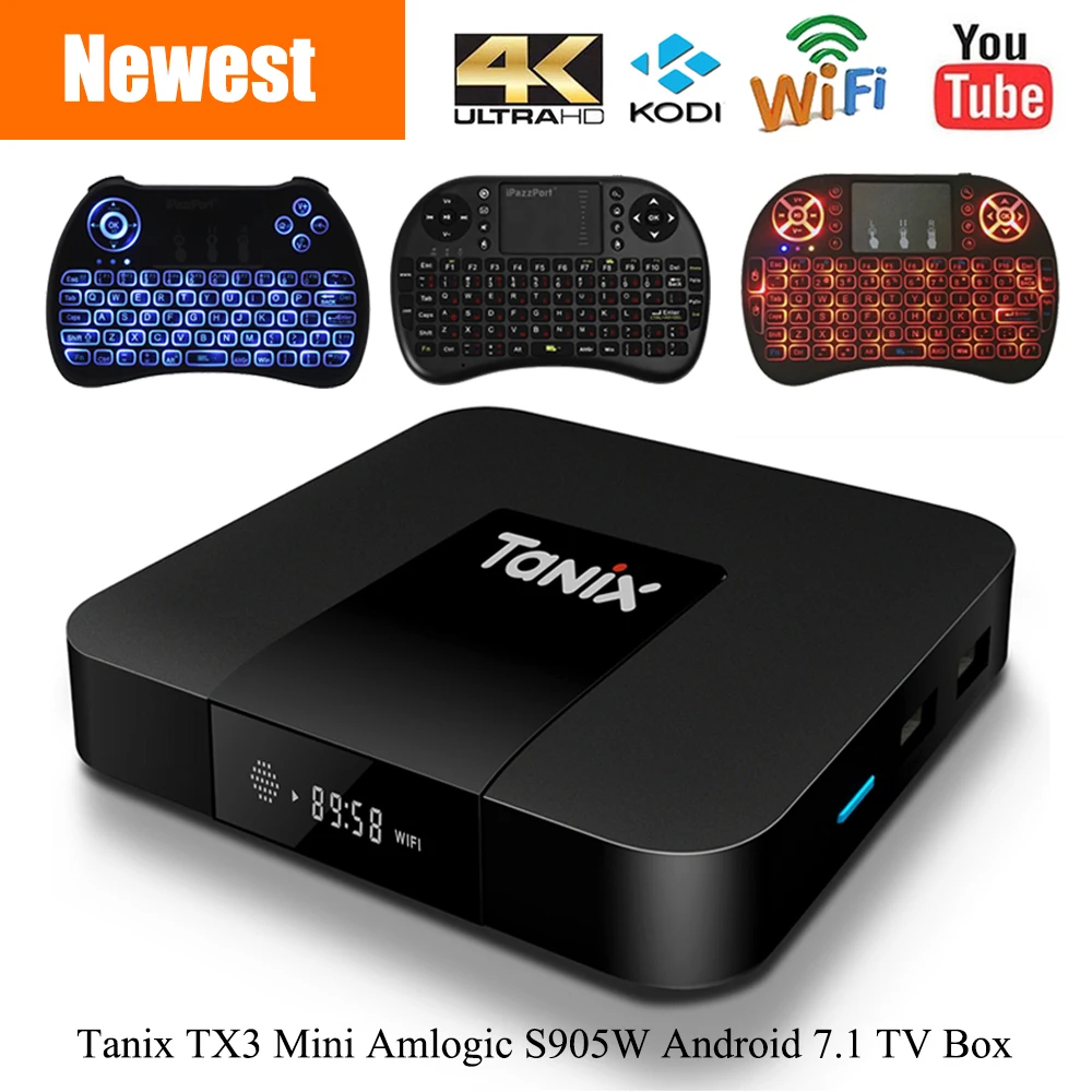 

Tanix TX3 Mini Smart TV Box Amlogic S905W 1.5GHz Set-top Box 2.4GHz WiFi Android 7.1 DDR3 4K HD H.265 Media Player PK X96 mini