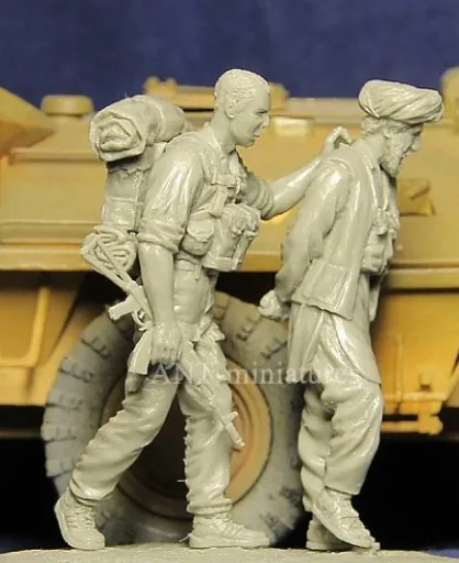 

Scale Models 1/35 Modern Russian troops in Chechnya war captives Resin Model Free Shipping