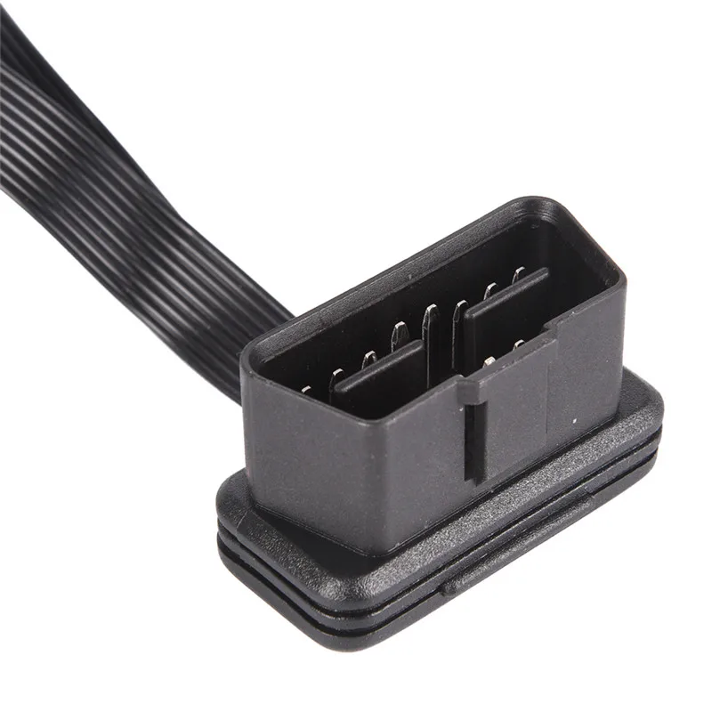 1 шт. 30 см Длина плоский 16Pin ELM327 OBDII Мужской Двойной Женский Y сплиттер локоть