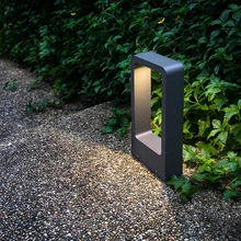 Светодиодный Боллард лампа для газона для ландшафтного сада двора квадратный наружный светильник светодиодный Дорога тропинка вилла декоративная лампа для освещения газона