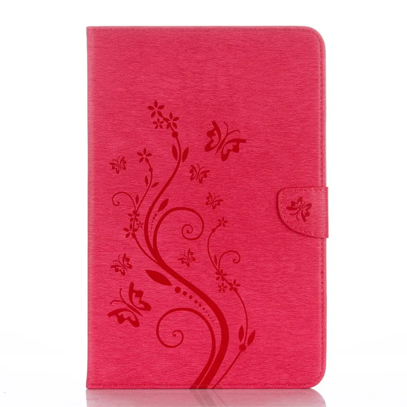 Printing Magnetic Wallet Smart Tablet Case For SAMSUNG Galaxy Tab A A6 10.1 P580 P585 Butterfly Embossed Flip PU Leather Cover (15)