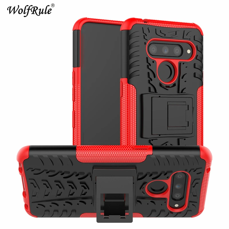 Custodia Wolfrule Per Lg V50 Custodia Dual Layer Armor Tpu + Pc Cover Antiurto Per Lg V50 Custodia Thinq Fundas Coque On Per Lg V50 5G Shell
