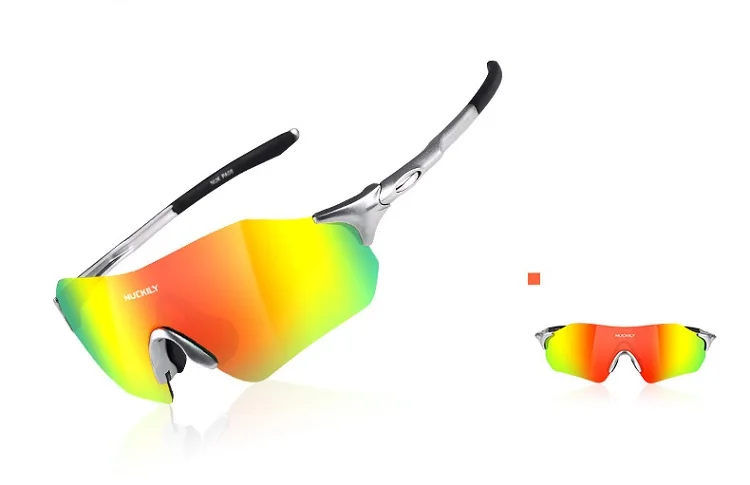 NUCKILY No Border Cycling Glasses Lightweight Running Glasses TR90 Frame Sunglasses For Road Bike and Mountain Bike PA08