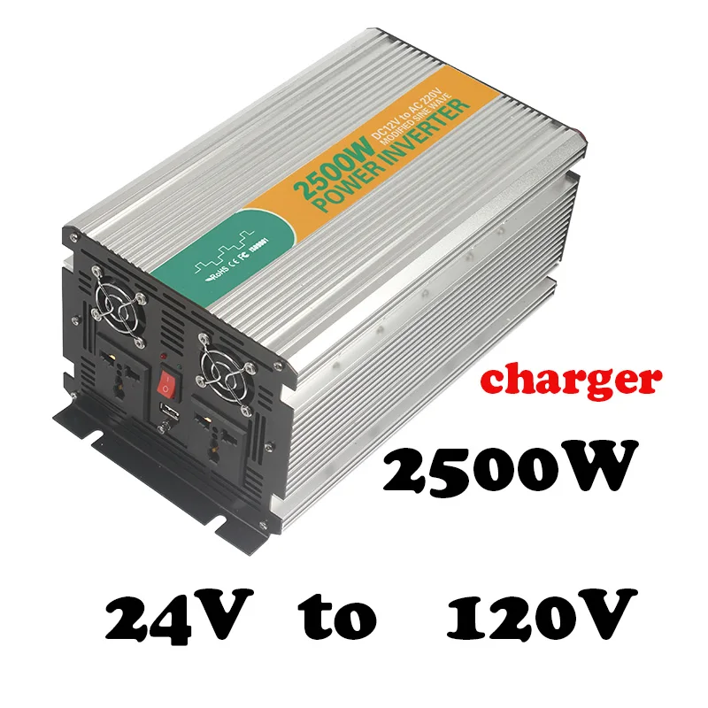 2500W 24V to 120V dc ac modified sine wave static inverter solar power