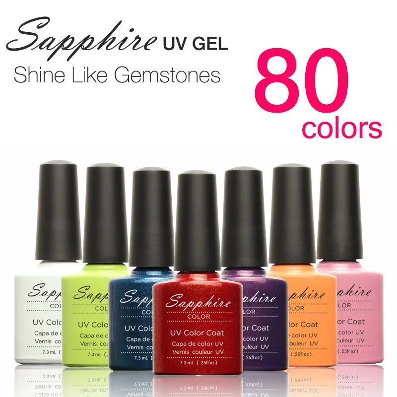 

Sapphire Nail Gel 30 Colors Optional UV Gel Polish Nail Polish 7.3 ML #031-060