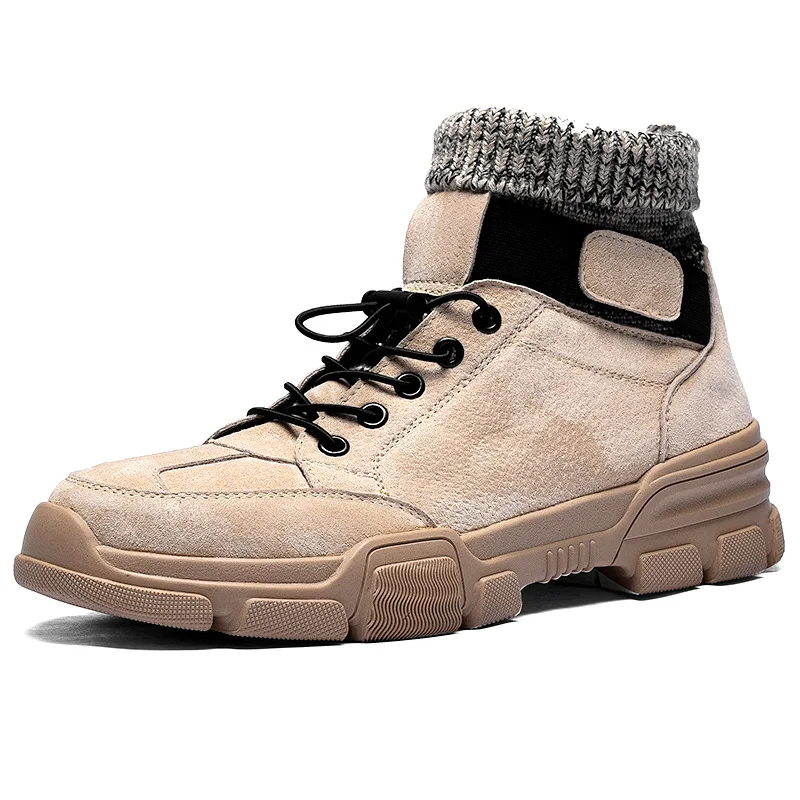 JINBEILEE Winter England Martin boots men's trend socks shoes casual wild high to help snow boots slip wear climbinbg shoes JINBEILEE Winter England Martin boots men's trend socks shoes casual wild high to help snow boots slip wear climbinbg shoes