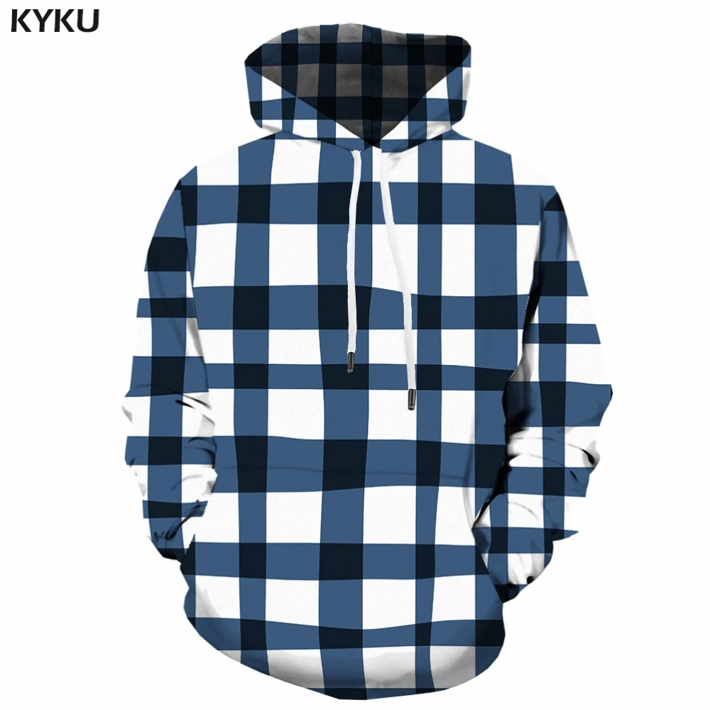 Blue White Tartan Plaid Trendy Scottish Beauty Fashion 3D Print Hoodie Long Sleeve Pullover Sweatshirts for Men Blue White Tartan Plaid Trendy Scottish Beauty Fashion 3D Print Hoodie Long Sleeve Pullover Sweatshirts for Men