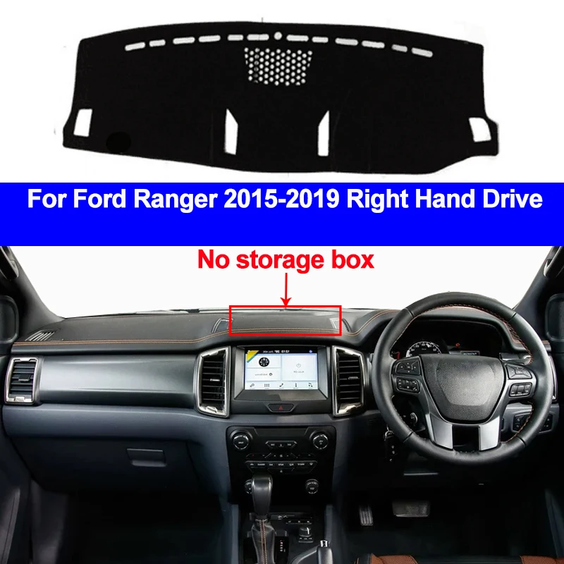 Двухслойный автомобильный внутренний коврик для приборной панели Ford Ranger 2015 2016 2017
