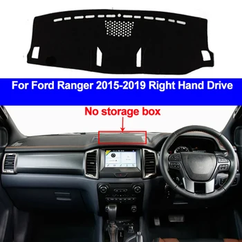 

2 Layers Car Auto Inner Dashboard Cover Dashmat Pad Carpet Dash Mat For Ford Ranger 2015 2016 2017 2018 2019 RHD Anti-Dirty