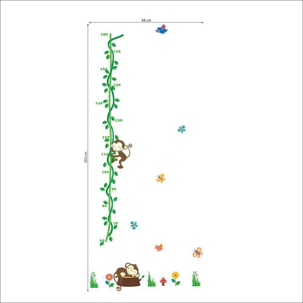 Наклейка s подводный мир дети высота диаграмма измерения стены стикеры для детских комнат высота диаграмма линейка настенные наклейки домашний декор - Цвет: 66 x 180 cm