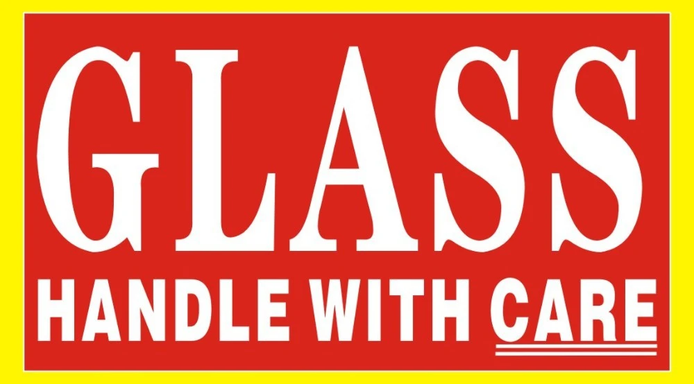 1000pcs Fragile Glass Handle With Care Label Sticker Handle Knob Stickers Orangesticker Bag Aliexpress