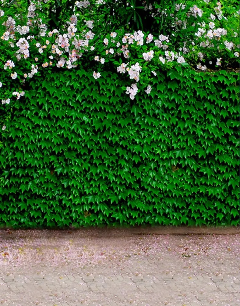 

5x7ft Green Leaves Flowers Photography Backdrops Photo Props Studio Background