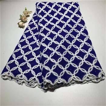 

2019 New Design African Lace Fabric 2019 Wholesale France Swiss Voile Lace High Quality African Tulle Cord Lace Fabric