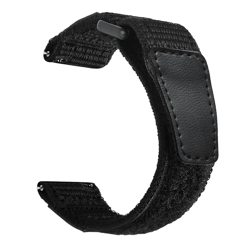 Черный 22 мм нейлоновый кожаный ремешок для samsung Galaxy Watch 46 мм браслет ремешок для samsung gear S3 классический Frontier ремешок для часов - Цвет ремешка: Черный