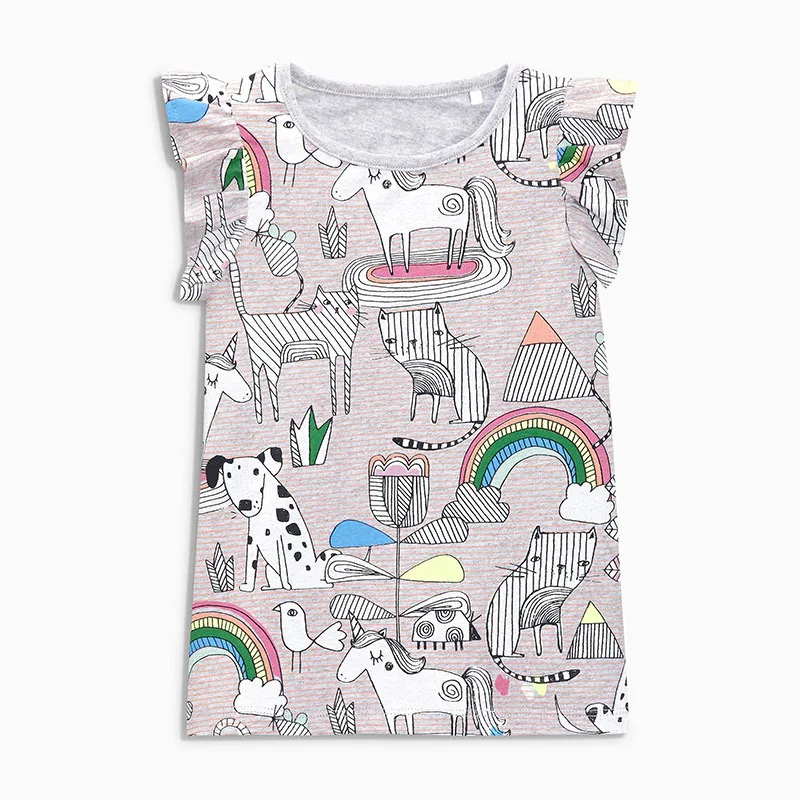 Летняя футболка в полоску с коротким рукавом для мальчиков хлопок, Повседневная футболка с принтом динозавра для девочек, распродажа