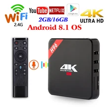 H96 Android 8.1 4K TV Box 2GB RAM 16GB ROM RK3229 Quad Core 2.4Ghz WIFI voice Set-Top BOX Smart Media Player pk X96 h96 pro