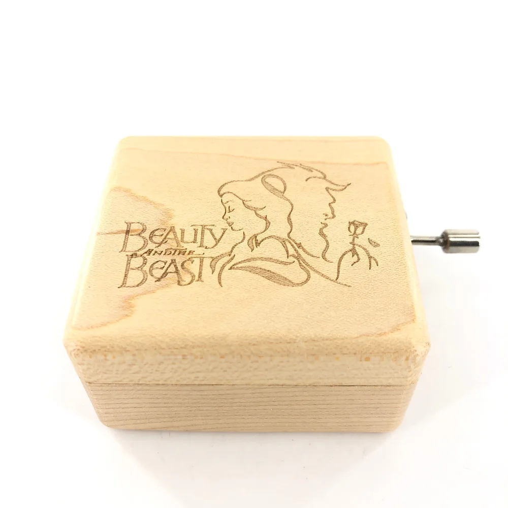 Анонимная деревянная музыкальная шкатулка Красавица и Чудовище|music box|gift music boxbox |