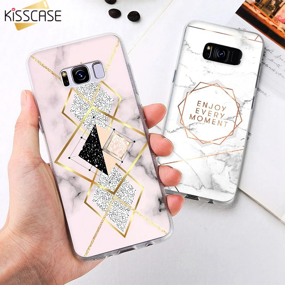 KISSCASE 3D матовый чехол для Samsung Galaxy Note 9 8 S9 S8 Plus S7 мягкие ТПУ чехлы под мрамор Sumsung A5 A3