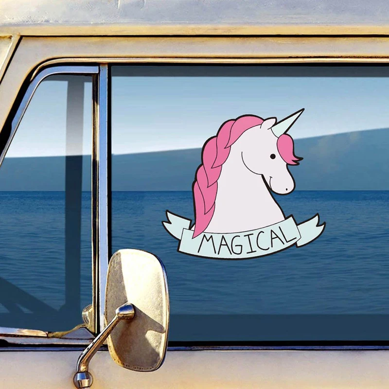 Unicorn Car Sticker Styling Cartoon Decals Waterproof Funny Notebook