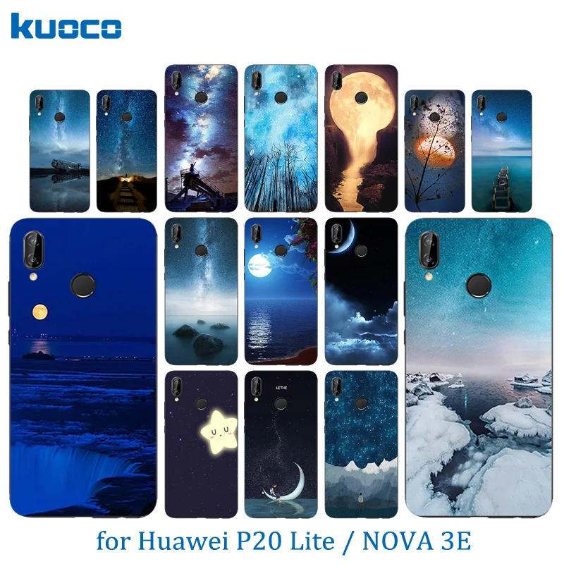 5 84 дюймов для Huawei P20 Lite противоударный чехол nova 3e с узором ночного неба тонкий