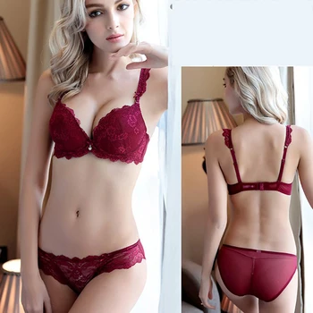 

Ladies Secret 70 75 80 85 A B C Cup Plus Size Women Bra Set Sexy Lace Brief Set Bralette Brassiere Print Cropped Padded PUSH UP