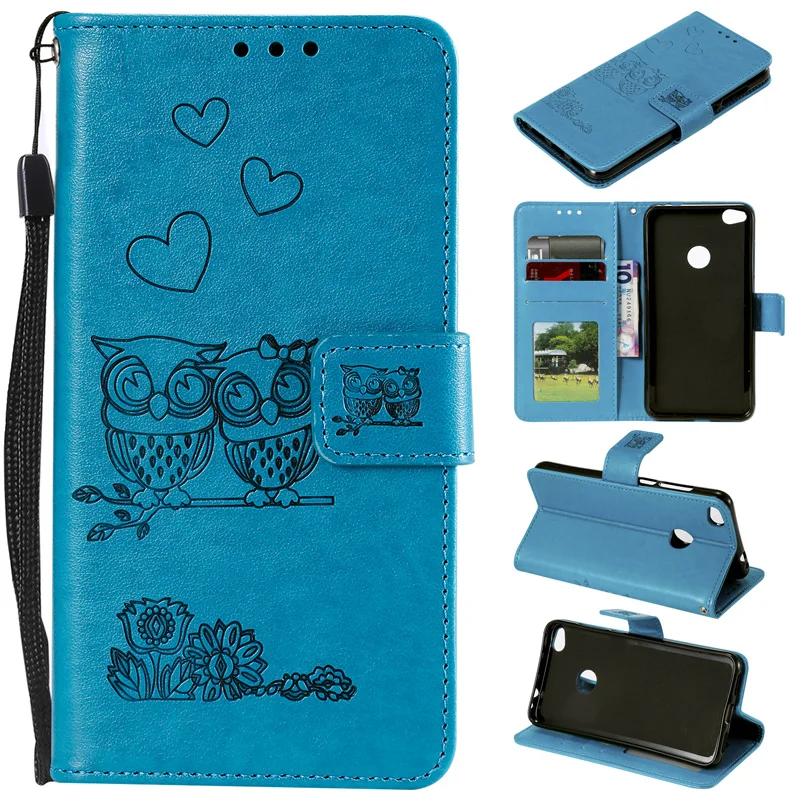 

New Owl Flip Wallet Cell Phone Case For Huawei P8 lite 2017 Coque Soft TPU Cover For Funda Huawei P8 lite 2017 Case Leather Bag