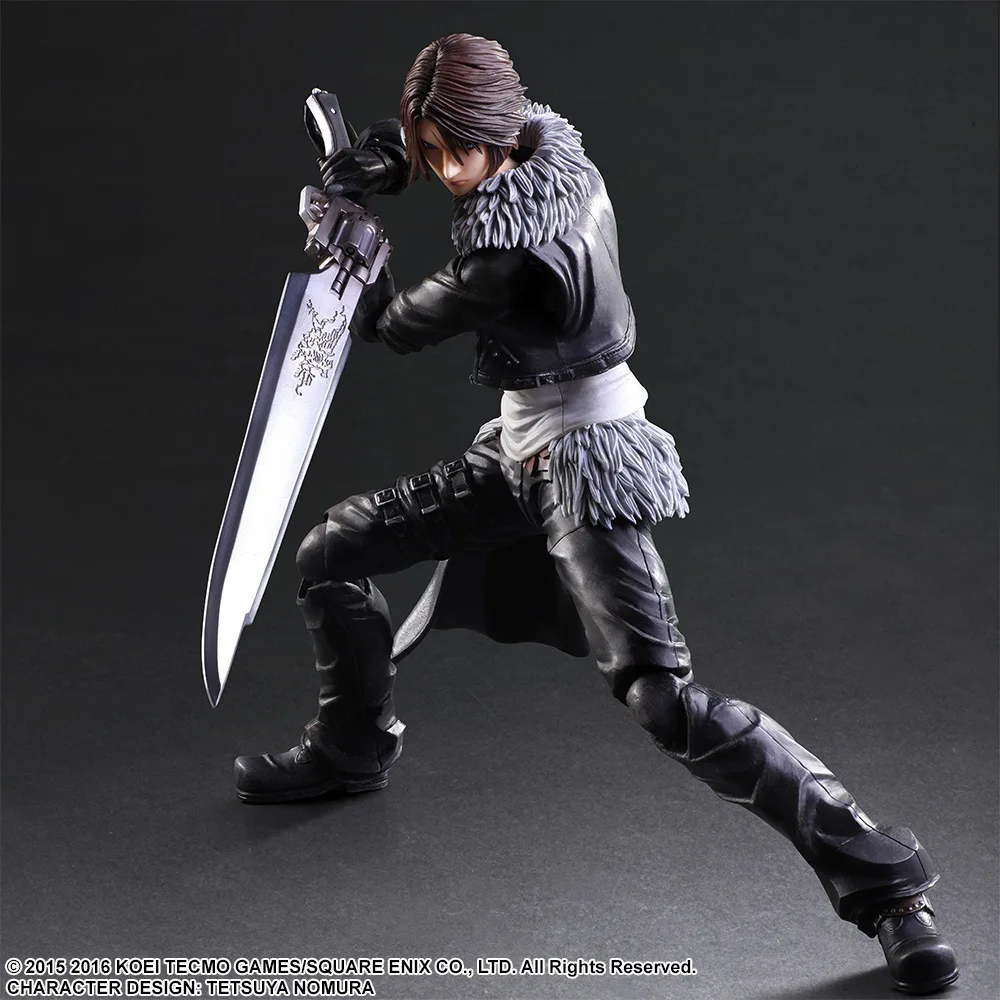 

QICSYXJ High Quality Birthday Gift Supply FF Action Figure Collection 25cm PA Squall Leonhart Model Doll