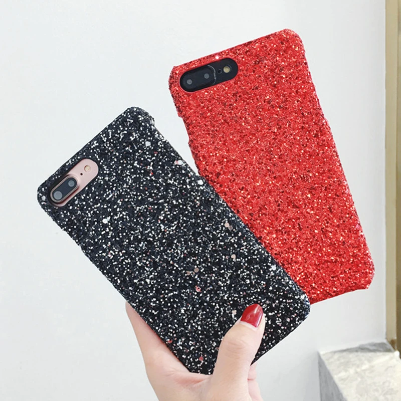 Модный Блестящий жесткий чехол из поликарбоната для iPhone 8 Plus блестящий 6 6s 7 5 5S X XS XR