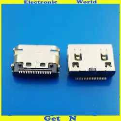 Mini HDMI разъем smd 19pin Оплавления пайке Угловые HDMI pcb rohs