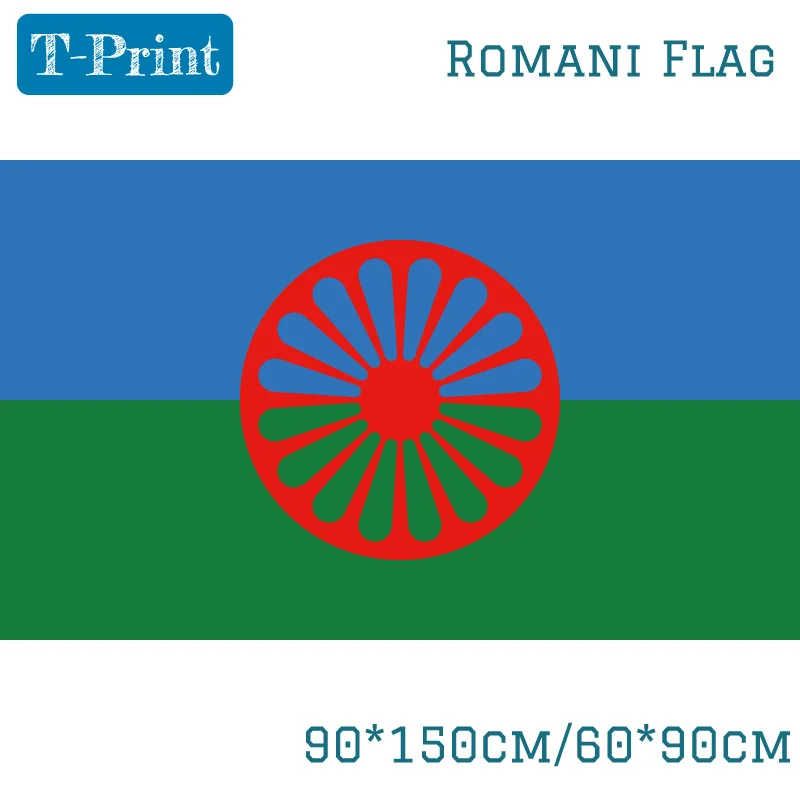 

Free shipping Rom Gypsy Flag Of The Romani People 3X5FT 90x150cm 60x90cm